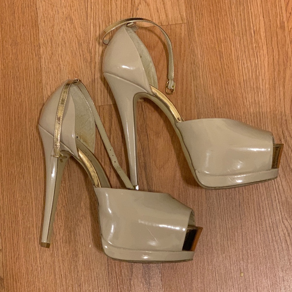 Gently used Nude platform Open toe